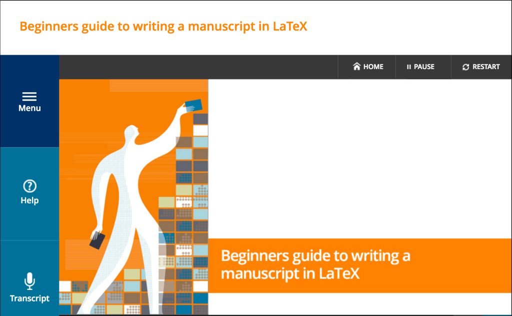 Beginners guide to writing a manuscript in&nbsp;LaTeX