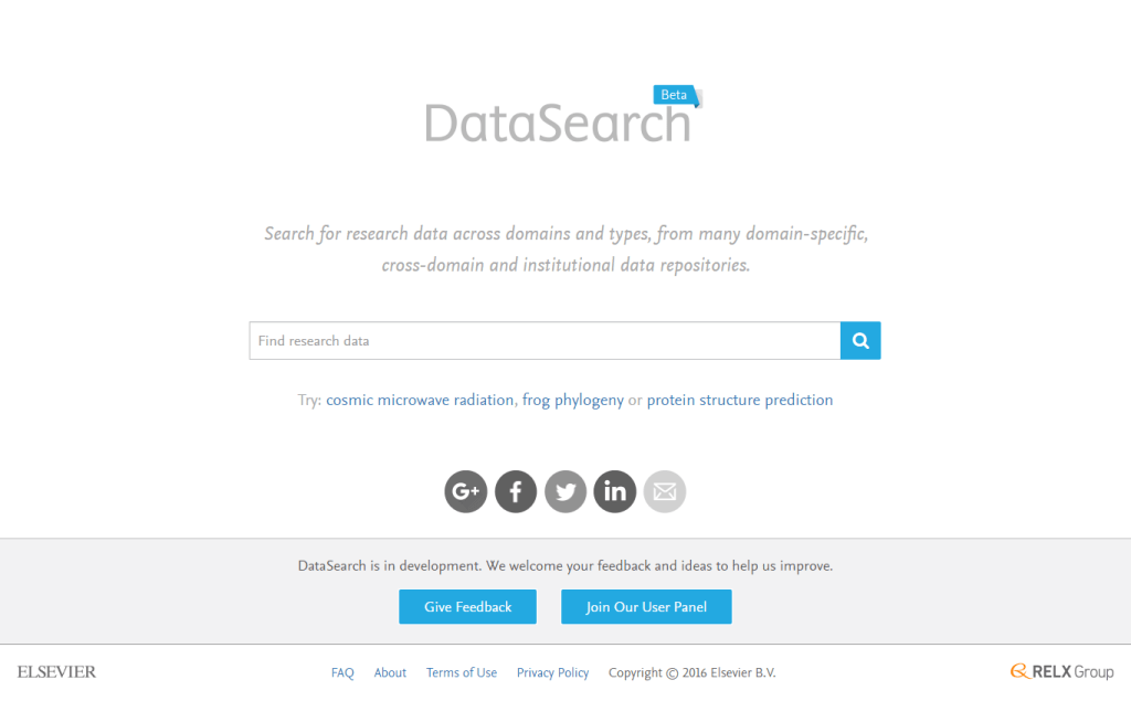Introducing Elsevier DataSearch