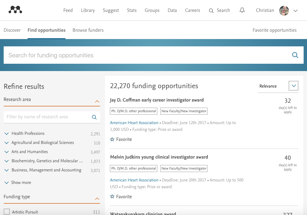 Introducing Mendeley Funding